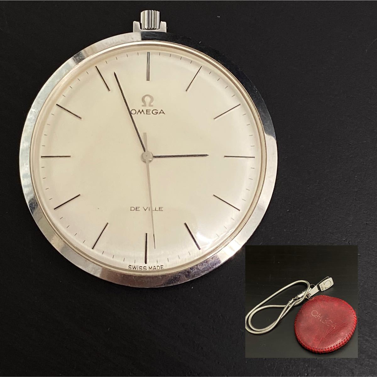 稼働品 OMEGA DE VILLE 懐中時計 オメガ デビル デヴィル 手巻き式  