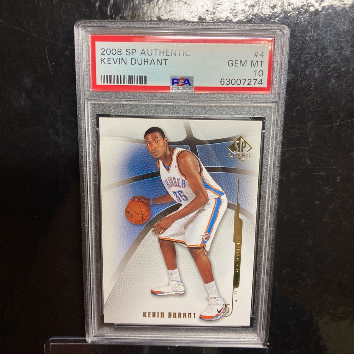 2008 SP AUTHENTIC KEVIN DURANT psa10 THUNDER NETS 2nd YEAR