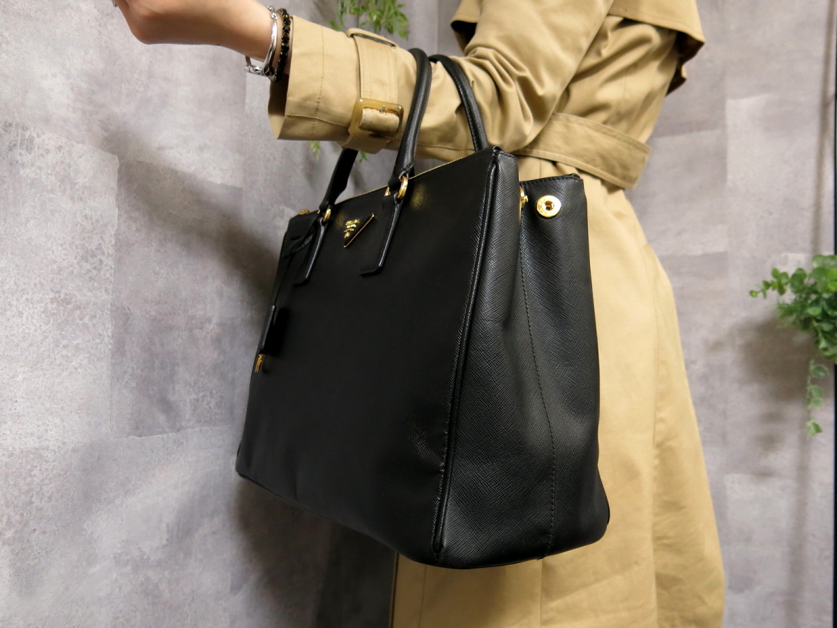 ○超美品○PRADA プラダ○BN1786○ガレリア○サフィアーノ レザー 本革 