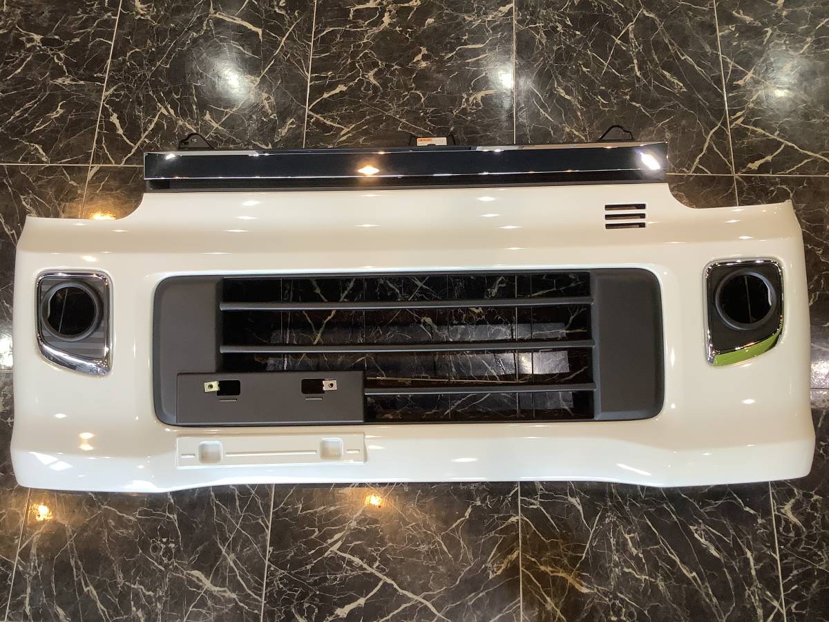 エブリィワゴンDA17W　純正バンパー　パールホワイト 新車外し】【美品】 DA17W エブリィワゴン 純正フロントバンパー