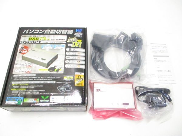 □未使用 RATOC SYSTEMS REX-230UDA パソコン自動切替器 ラトックシステム USB接続 DVI/Audio対応 2台用 箱付 0238 @60 □
