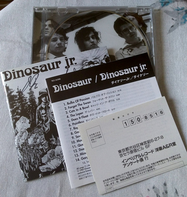 直筆サイン【Dinosaur Jr.】ダイナソーJR. 1stアルバム 日本盤中古CD