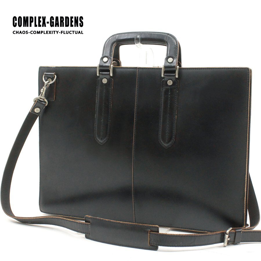 【人気定番，新作】 定価￥36 720- 極 青木鞄 COMPLEX GARDENS コンプレックスガーデンズ 牛ヌメ革 ガラス加工レザー 枯淡 2WAYブリーフケース ビジネス(ブリーフケース、書類かばん)｜売買されたオークション情報、yah ブリーフケース、書類かばん