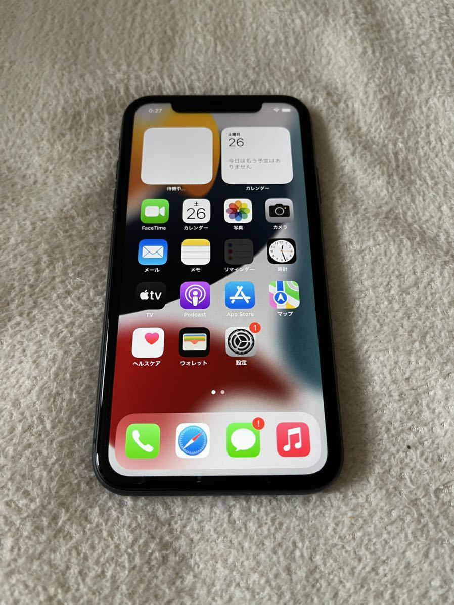 ソフトバンク　iPhone11 256GB ブラック　iOS15.3.1 本体のみ　SIMロックありBLACK ブラック 256GB iPhone11 &frasl;MWM72J&frasl;A 、softbankiPhone11 ゴールド