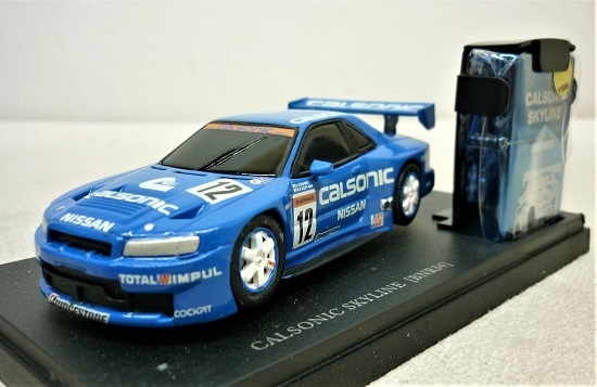 【ZIPPO 未使用】フカシロ商事 1/43 『 CALSONIC SKYLINE ZIPPO + ミニカー 』 日産 ニッサン スカイライン ジッポーライター