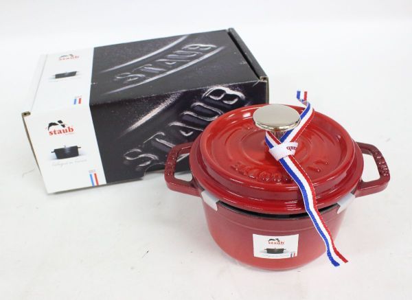 大得価，爆買い CC staub ストウブ ココット ラウンド チェリー 14cm 0.8L 40510-250 ②MCC00013(両手鍋)｜売買されたオークション情報、yahooの商品情報をアーカイブ公開 - オークファン 両手鍋