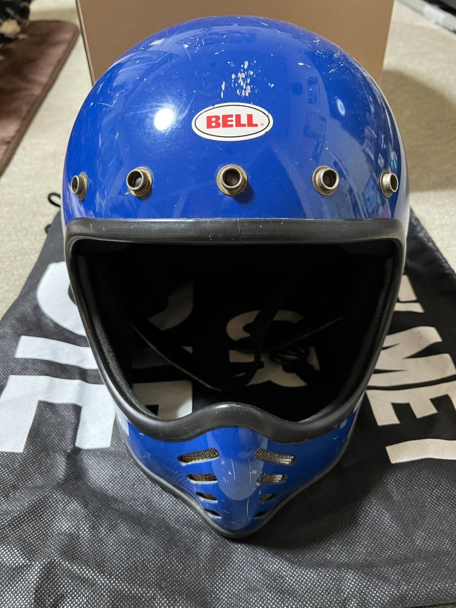 BELL MOTO3 ベルモト3 ビンテージ ヘルメット 71/4 Mサイズ 希少色 青 