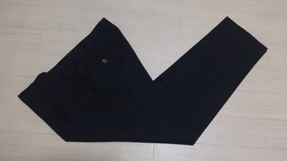  美品170cmW90cm☆大サイズ★TAILOR FIELDS★春夏★段返り2Bスリムスーツ黒/ブラック★水牛本切羽/背抜シングル２釦/麻布テーラーフィールズ