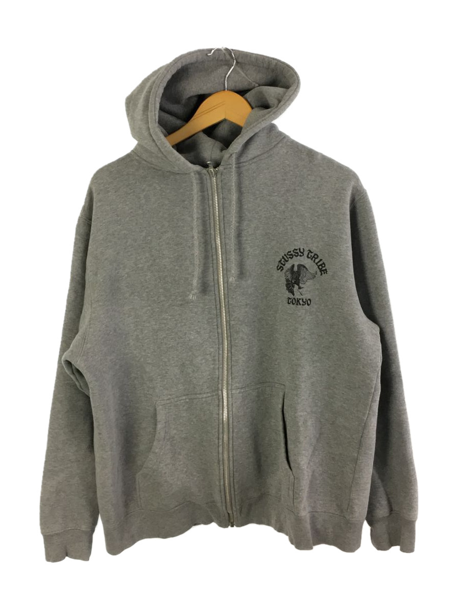  STUSSY ジップパーカー/L/コットン/GRY/プリント(Lサイズ)｜売買されたオークション情報、yahooの商品情報をアーカイブ公開 - オークファン Lサイズ