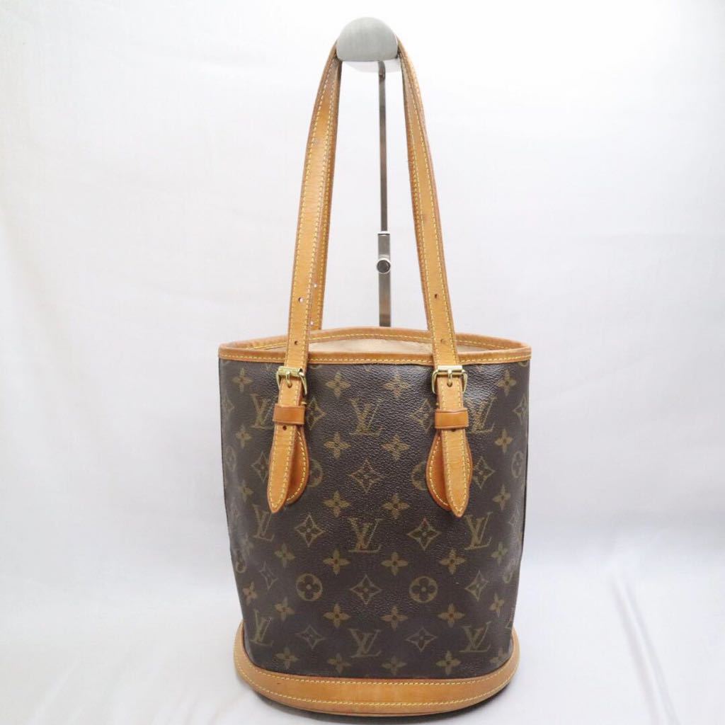 LOUIS VUITTON ルイヴィトンモノグラムバケットPM ポーチ付き