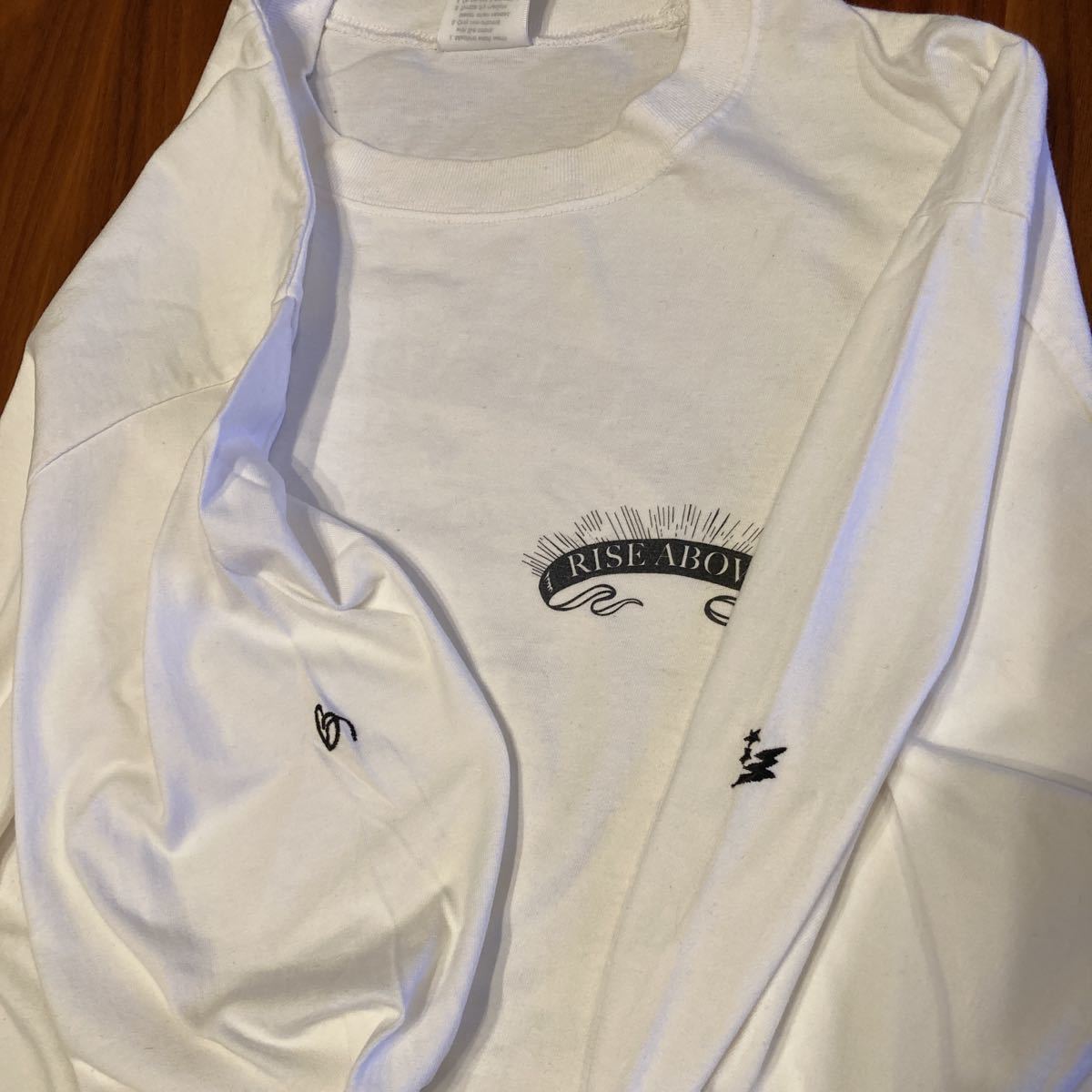 キレイ! WTAPS Rise above long sleeve Tee size XL 白 w)taps ダブル 