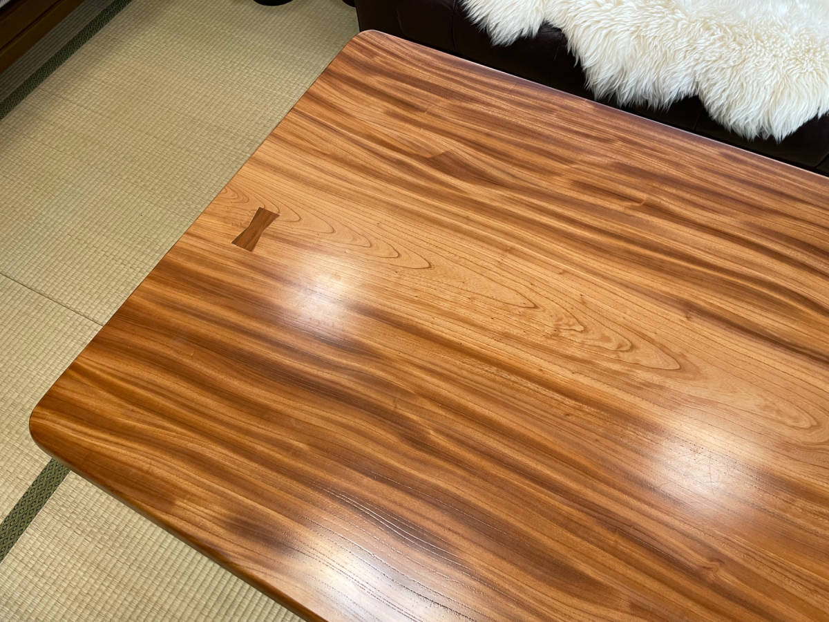 R-76】 直接引取り歓迎◇一枚板 桐(きり)材 天板 無垢材 千切り 座卓