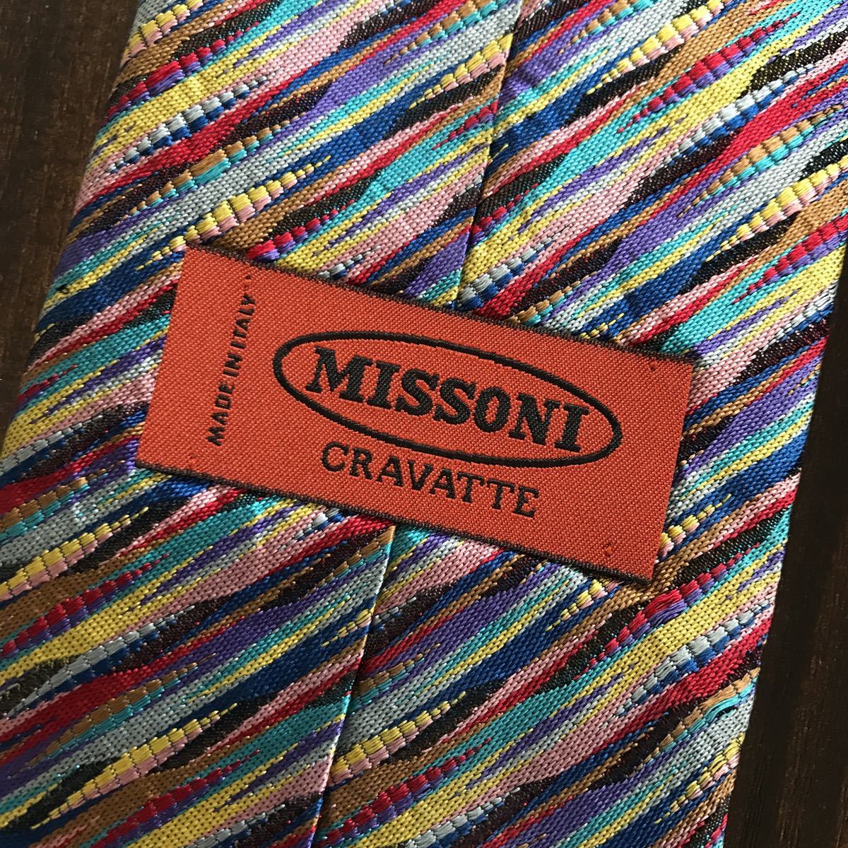 MISSONI ミッソーニ ネクタイ レインボー 虹色 カラフル モザイク(男性