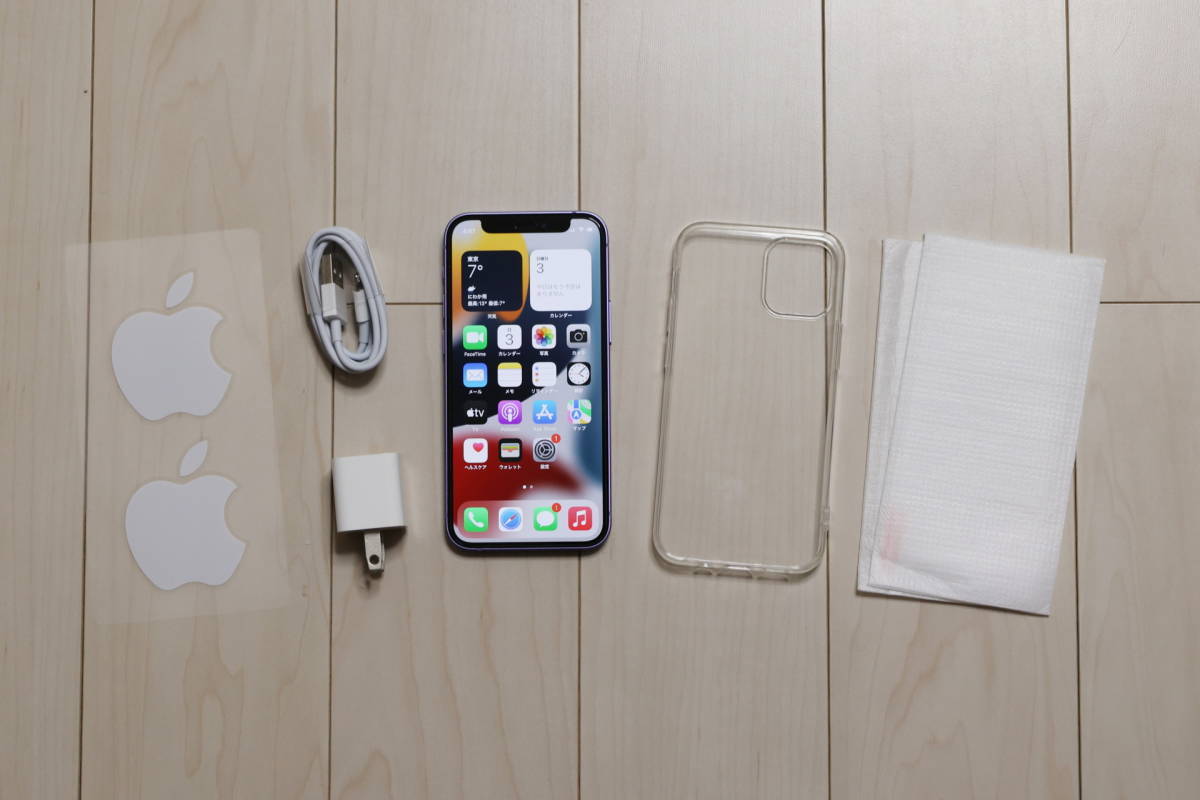 Apple iPhone 12 mini パープル 最新iOS 15.4.1 バッテリー最大容量 96 