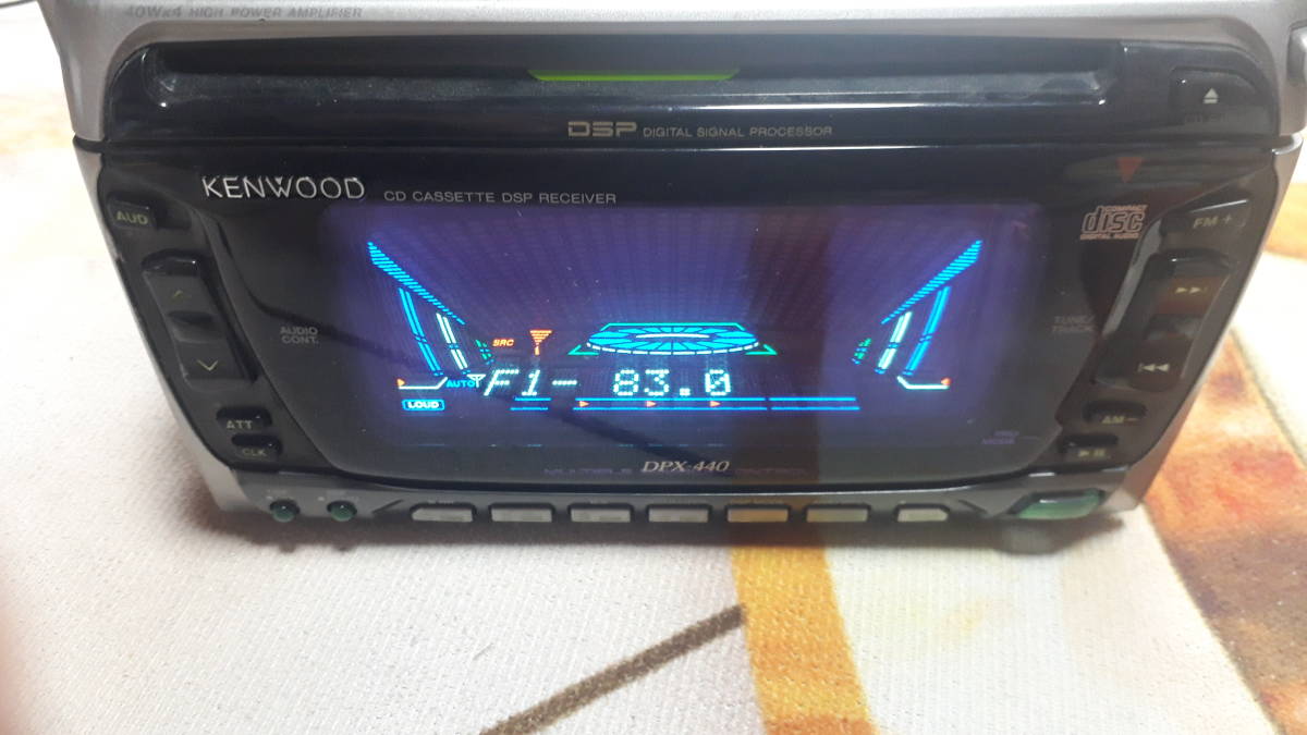 KENWOOD 当時物 カーステ 旧車 オーディオ CD/カセット スペアナ DPX