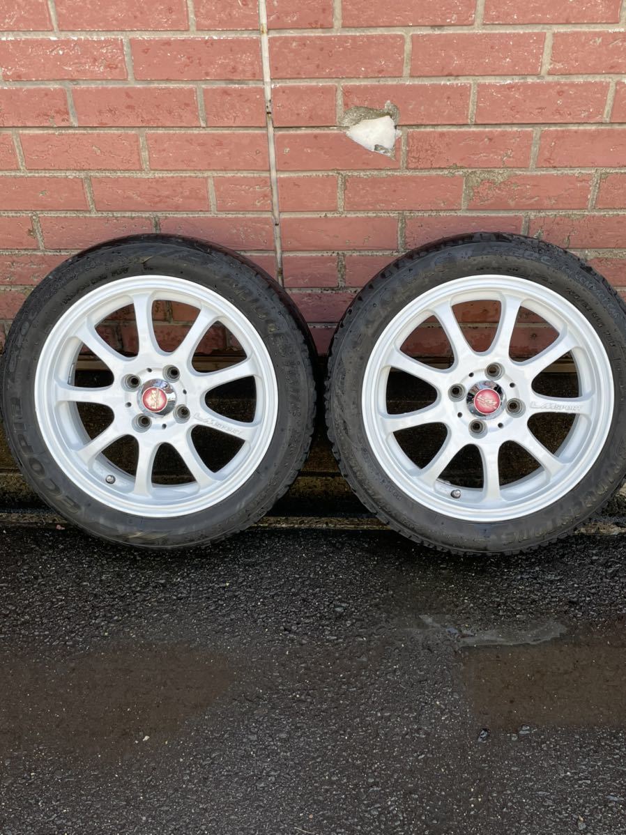 白いアルミホイールタイヤセット　１５インチ5J 165／55r15 15インチ 165&frasl;55R15 +45 タイヤセット アルミホイル 軽自動車全般