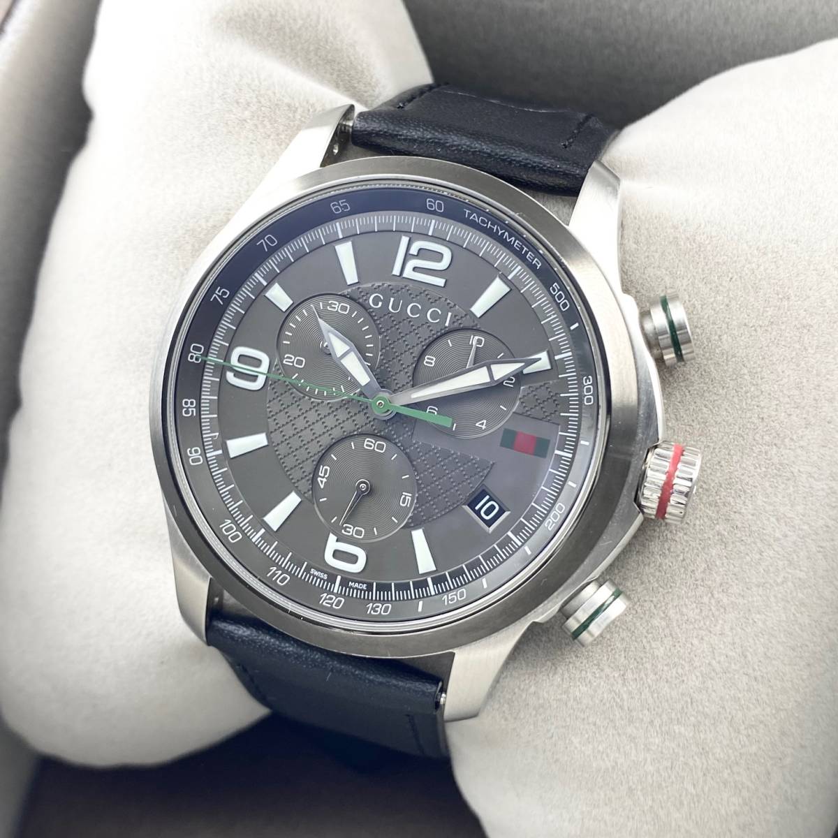 1円箱付】GUCCI グッチ 腕時計 メンズ 126.2 クロノグラフ G-TIMELESS 