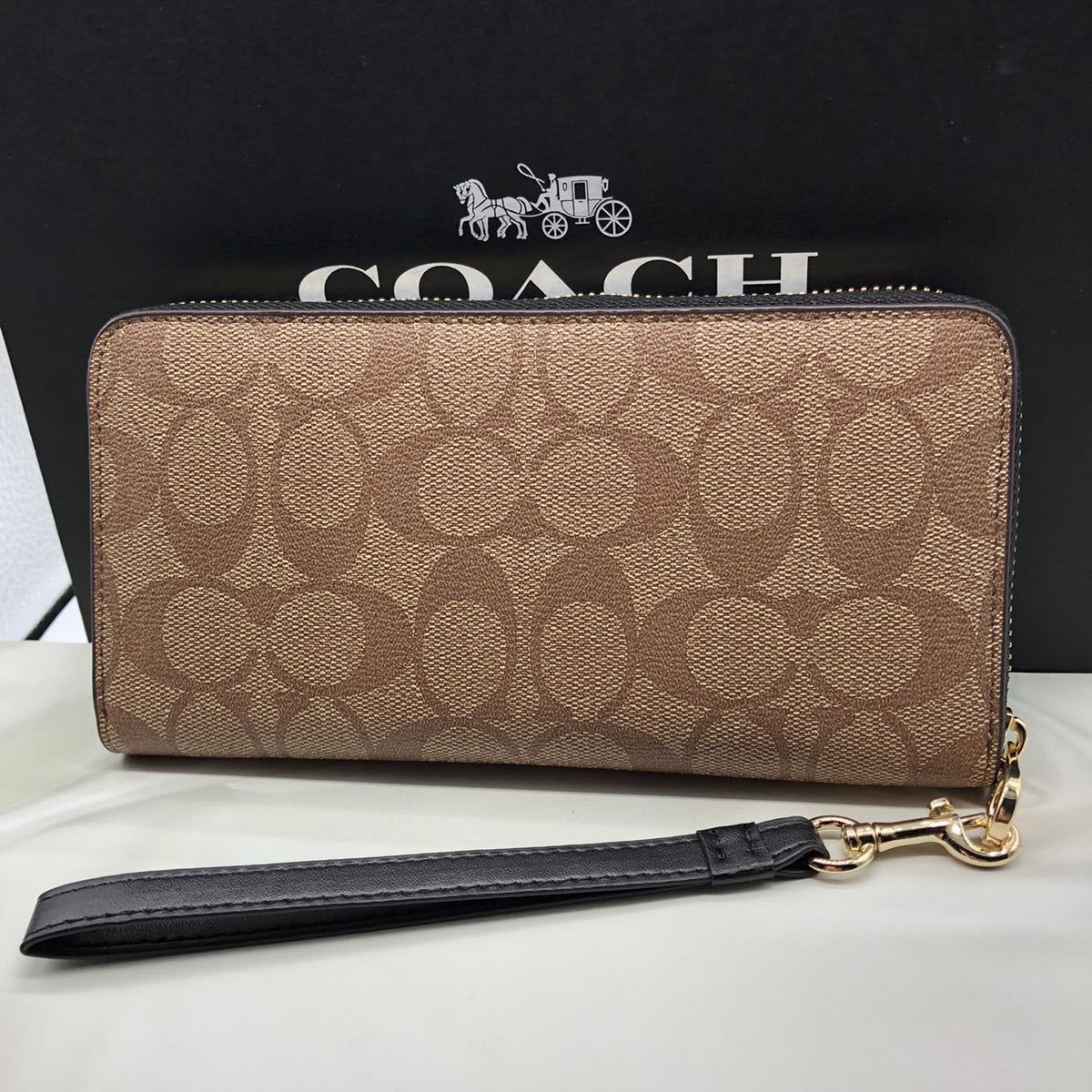 新品・未使用】COACH コーチ 長財布 C5615 シグネクチャー バスキア