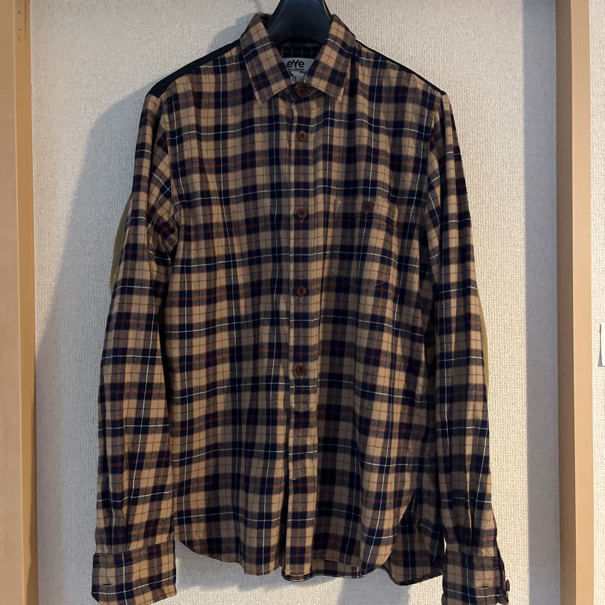 COMME des garcons eYe JUNYA WATANABE MAN 21AW ネルシャツ ブラウン 