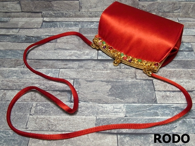 RODO パーティーバッグ レッド ロド. RODO. パーティクラッチバッグ レッド ショルダーバッグRODO