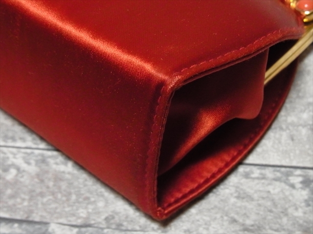 美品 RODO ロド サテン 輝石 2WAY クラッチバッグ ショルダーバッグ