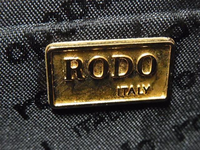 美品 RODO ロド サテン 輝石 2WAY クラッチバッグ ショルダーバッグ