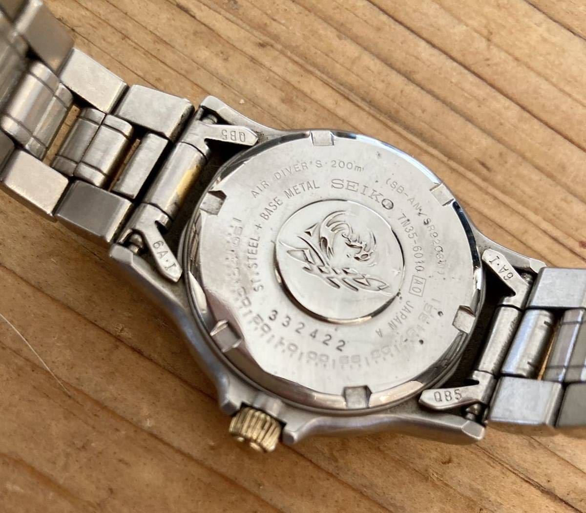 新作登場，得価 SEIKO セイコー☆SCUBA☆クオーツ☆アイボリー☆電池交換済
