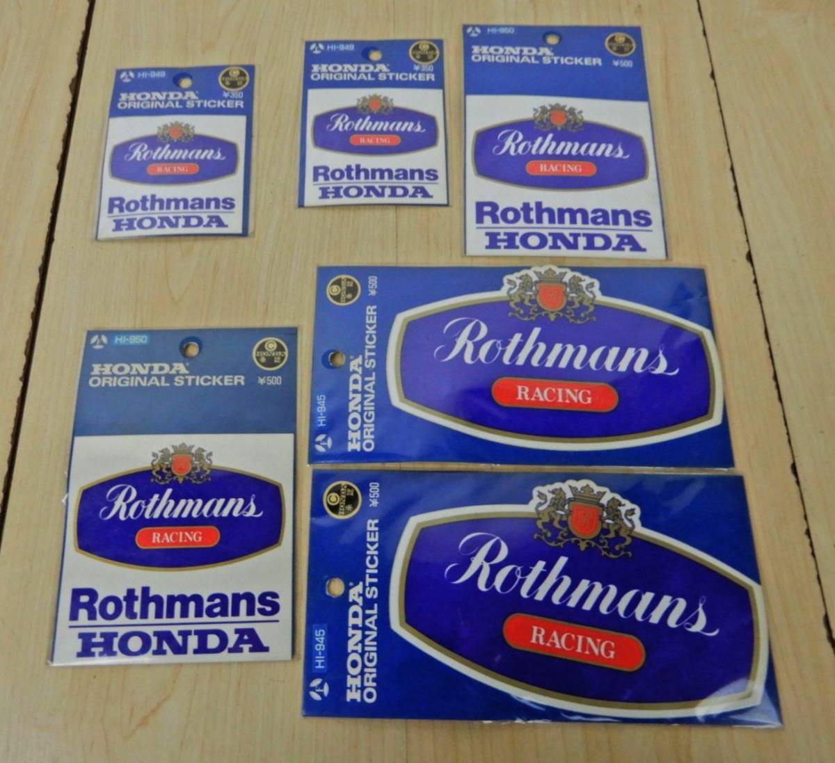 【送料無料，本物保証】 HONDAオリジナルステッカー Rothmans RACING ロスマンズ レーシング 品 ３サイズ 6枚 まとめて 品 JUNK扱い 一切返品不可(ステッカー、デカール)｜売買されたオークション情報、yahooの商品情報をア ステッカー、デカール
