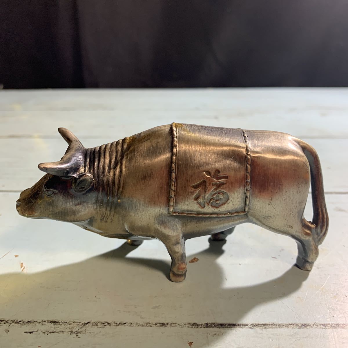 美術工芸品 黄金御所車 春邦作 御所車 牛車 黄金御車 24KGP 黄金彫 