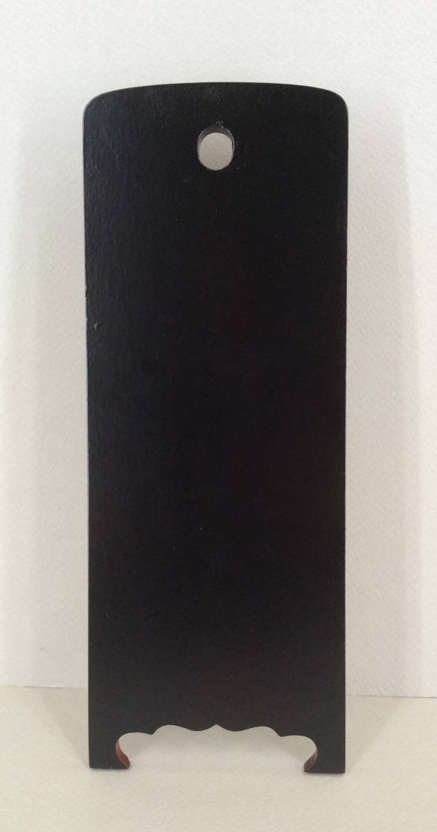 【真作】《漆芸》南鐐金具 平安蒼雲　塗師・前端雅峯 共箱　扇子掛？ 壁掛け