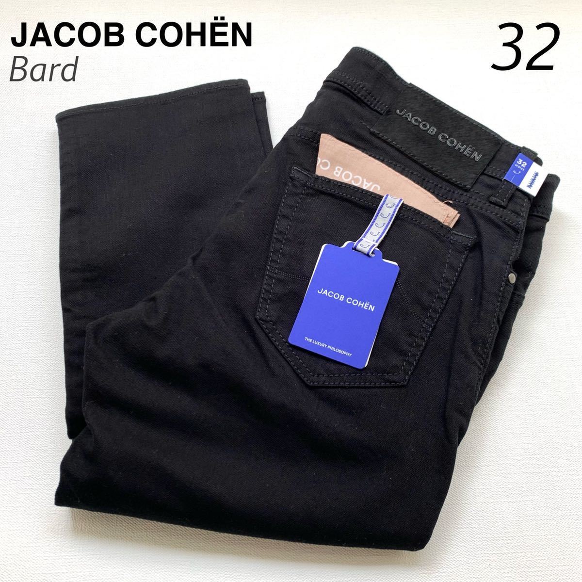新品 2021AW JACOB COHEN ヤコブコーエン BARD ブラックデニム スリムフィット ストレッチデニム 32 定5.06万 ジーンズ 旧J688 新モデル 黒 JACOB ヤコブ コーエン 新品 COHEN（ヤコブコーエン）EDUARDエドアルド （ハナコン