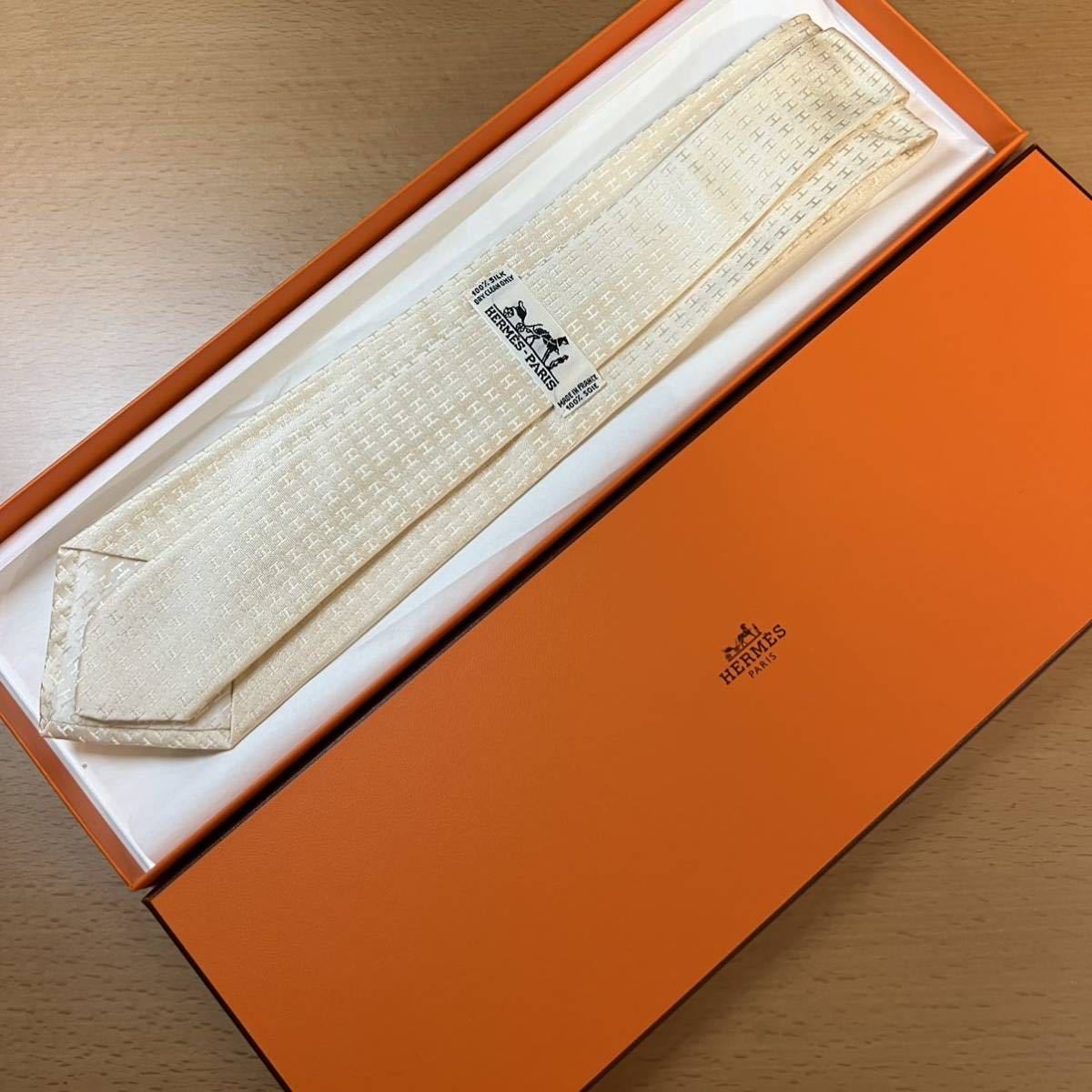 1円スタート】HERMES エルメス ネクタイ 高級シルク100% No.90