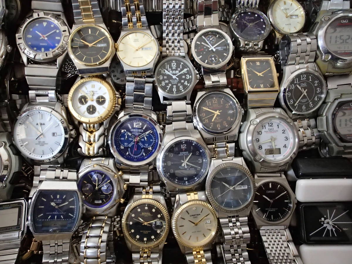 0414 ジャンク腕時計 大量250点 13kg SEIKO/CITIZEN/CASIO/RADO/FILA