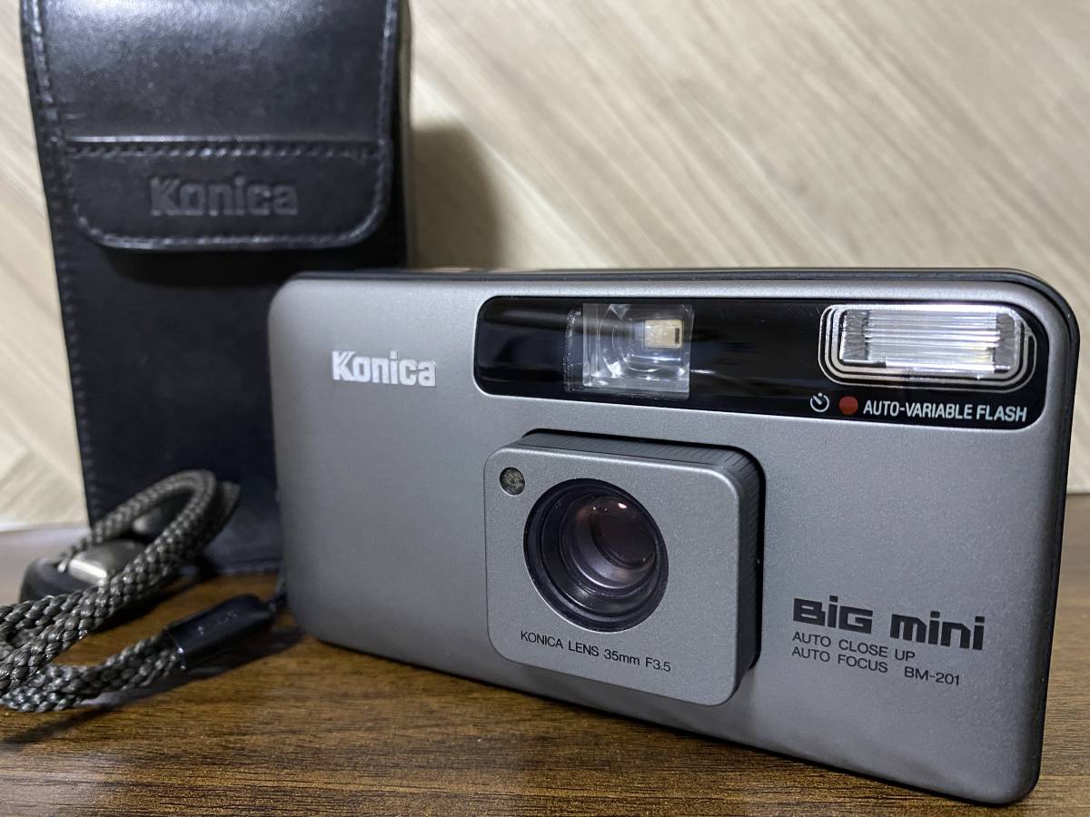 Konica Big mini BM-201 ソフトケース・ストラップ付属(コンパクト 