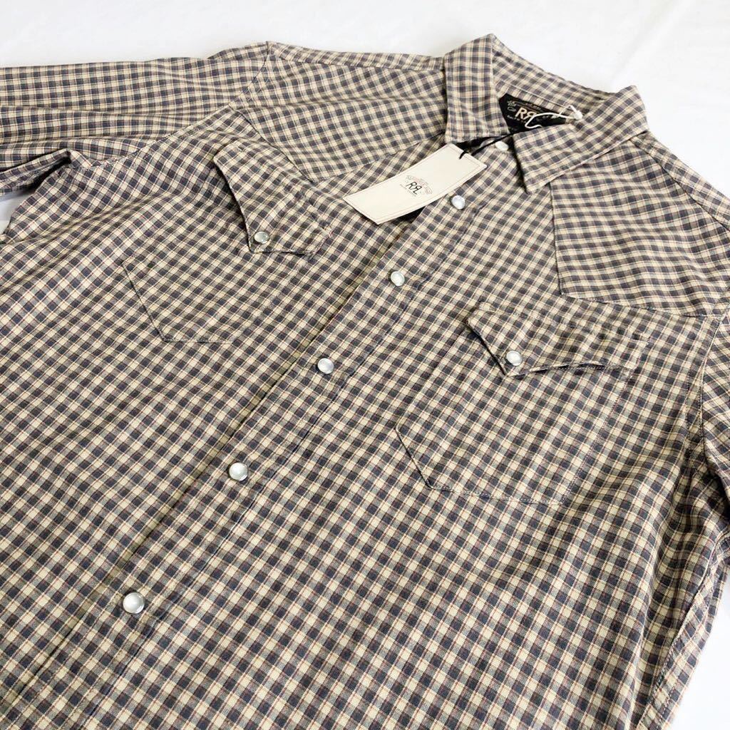デッドストック☆RRL コットン ウエスタンシャツ M ベージュ 