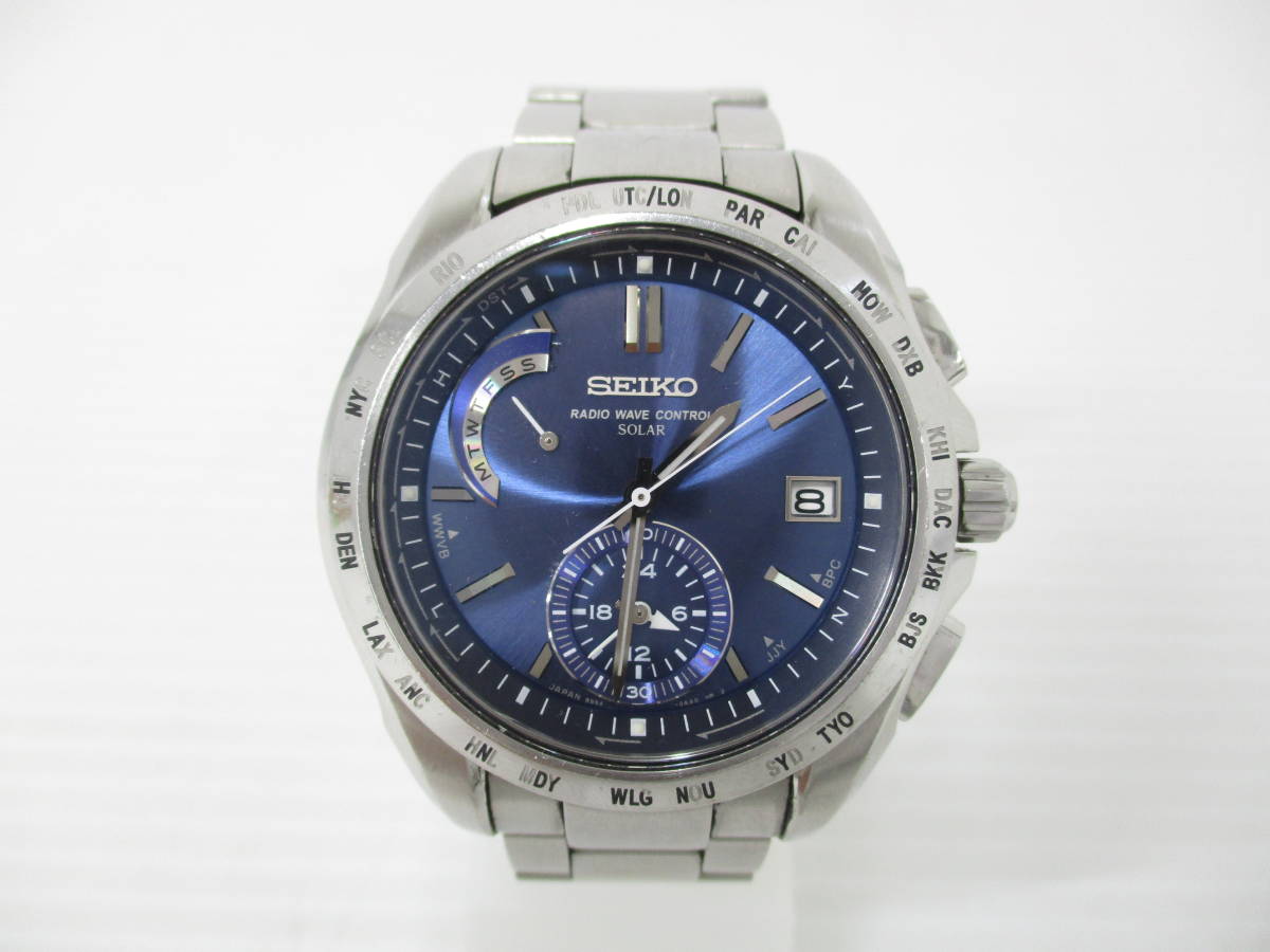 2203-51-021 SEIKO セイコー ブライツ 8B54-0AA0 青文字盤 電波