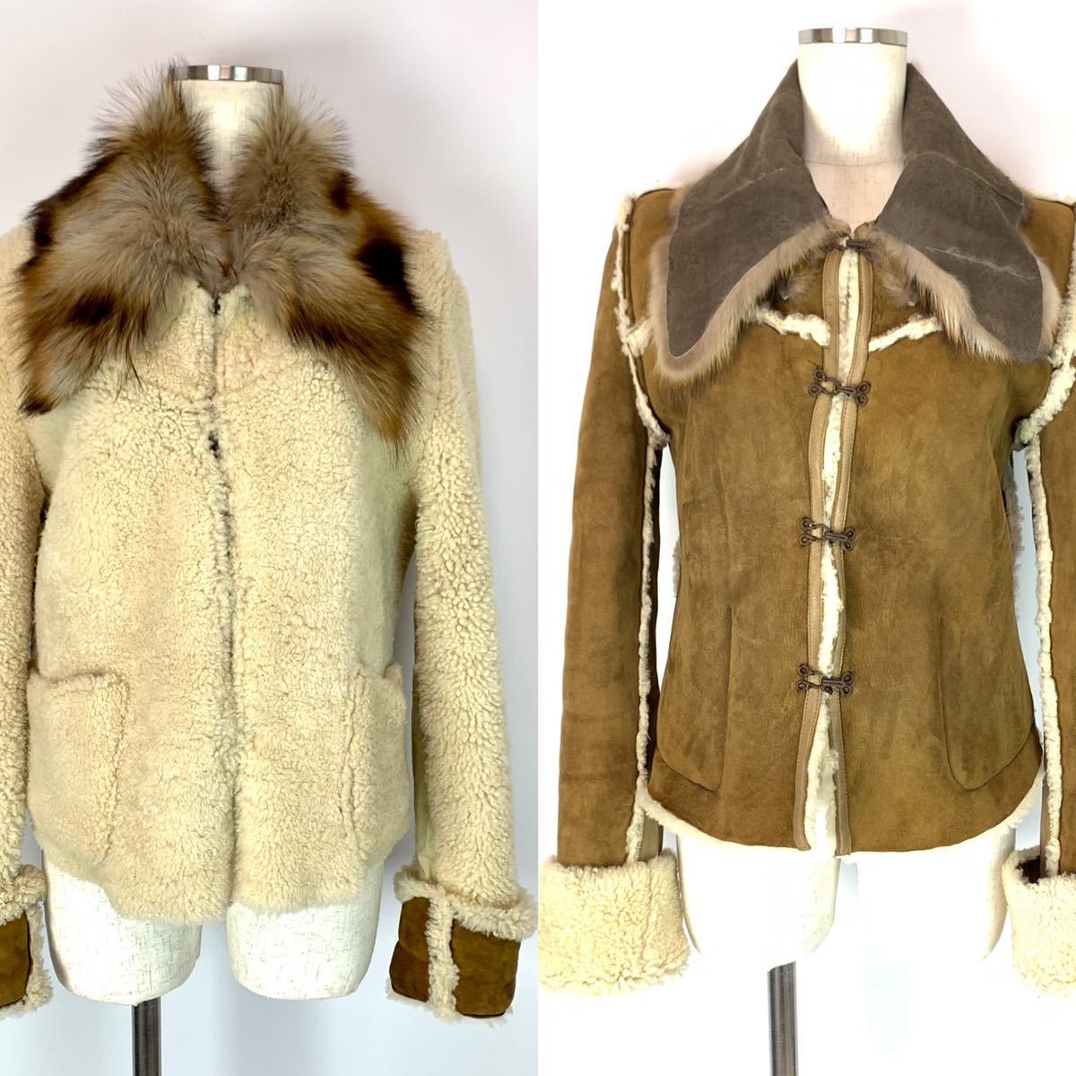 i60 miumiu ミュウミュウ リバーシブル レザージャケット ムートン  