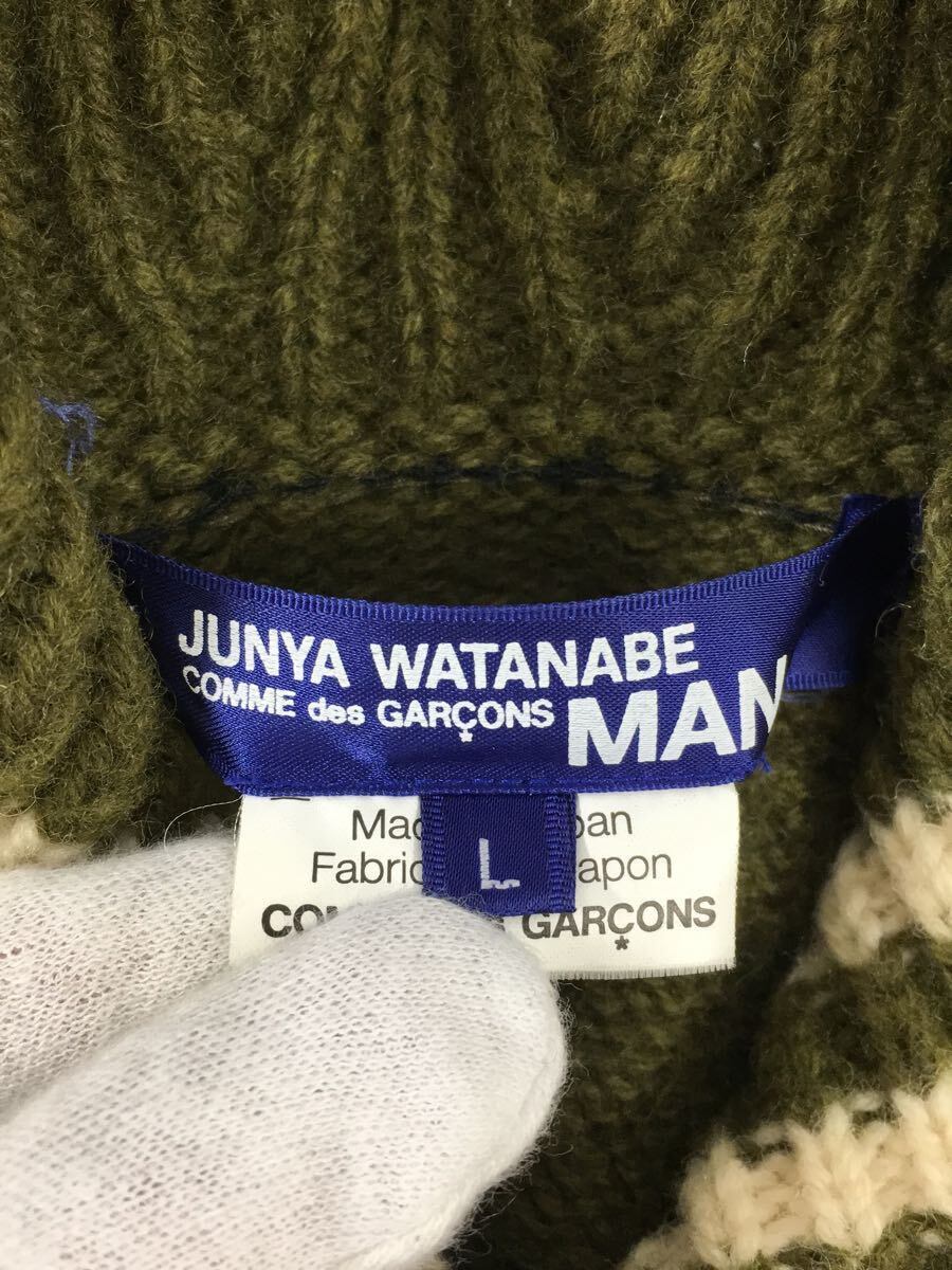 JUNYA WATANABE COMME des GARCONS MAN◆スタジャン/L/ウール/KHK des Junya Comme Bag Tote&frasl;Shopping SELECTS