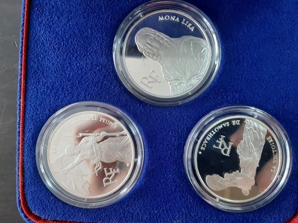 MONNAIE DE PARIS ルーブル美術館 100フラン 銀貨3枚セット