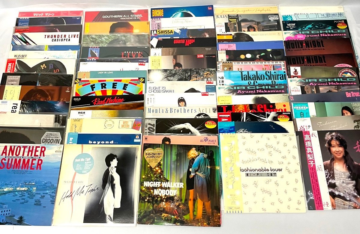 邦楽 LP レコード まとめてセット 60枚以上 山下達郎 中村あゆみ 久保田利伸 他 音楽 レトロ /T14