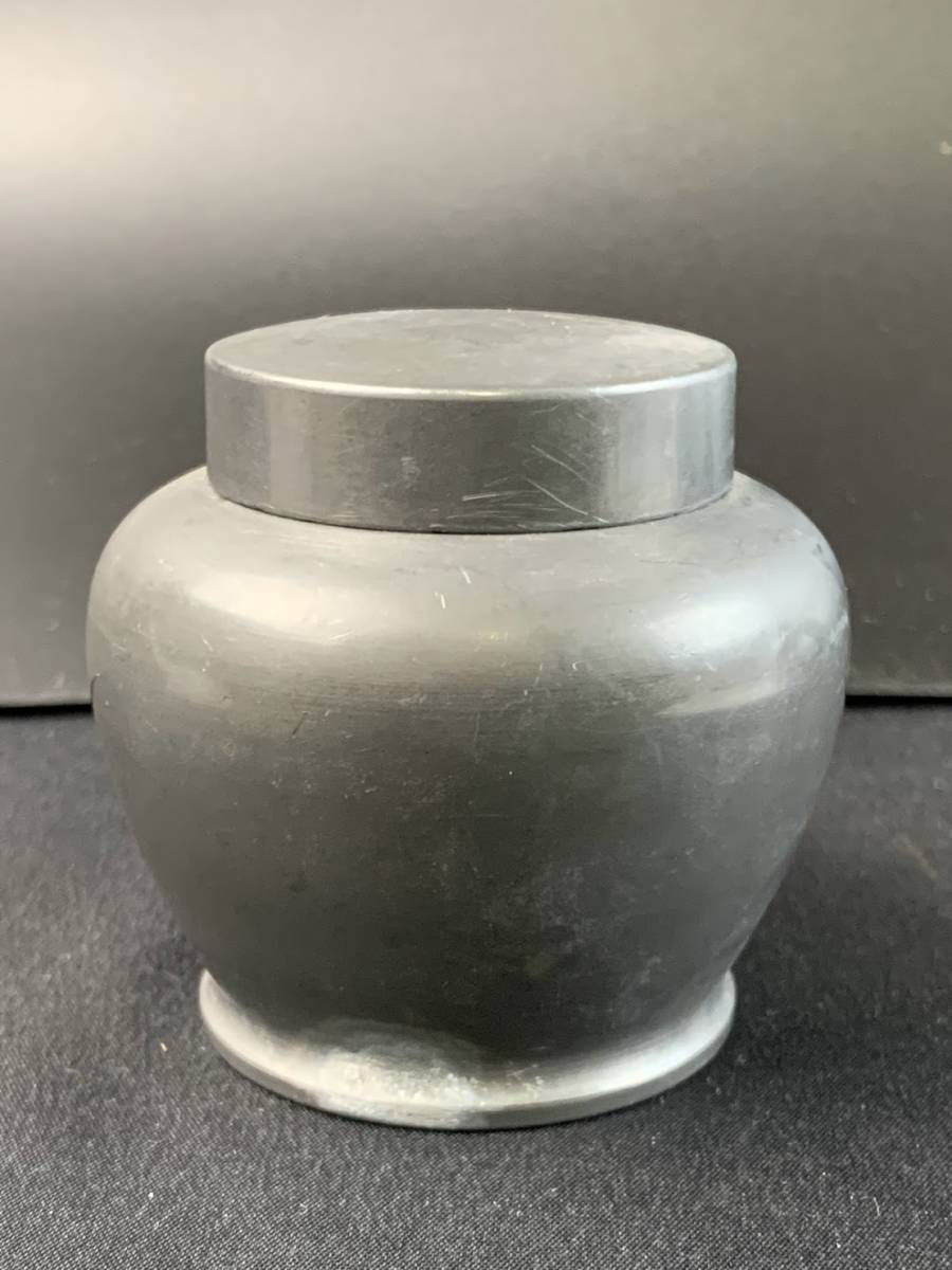 時代唐物 在銘 古錫 茶壷 茶入 煎茶道具 煎茶道具 唐物 古錫 茶入 中国古玩 茶壷 古錫製 茶道具 茶