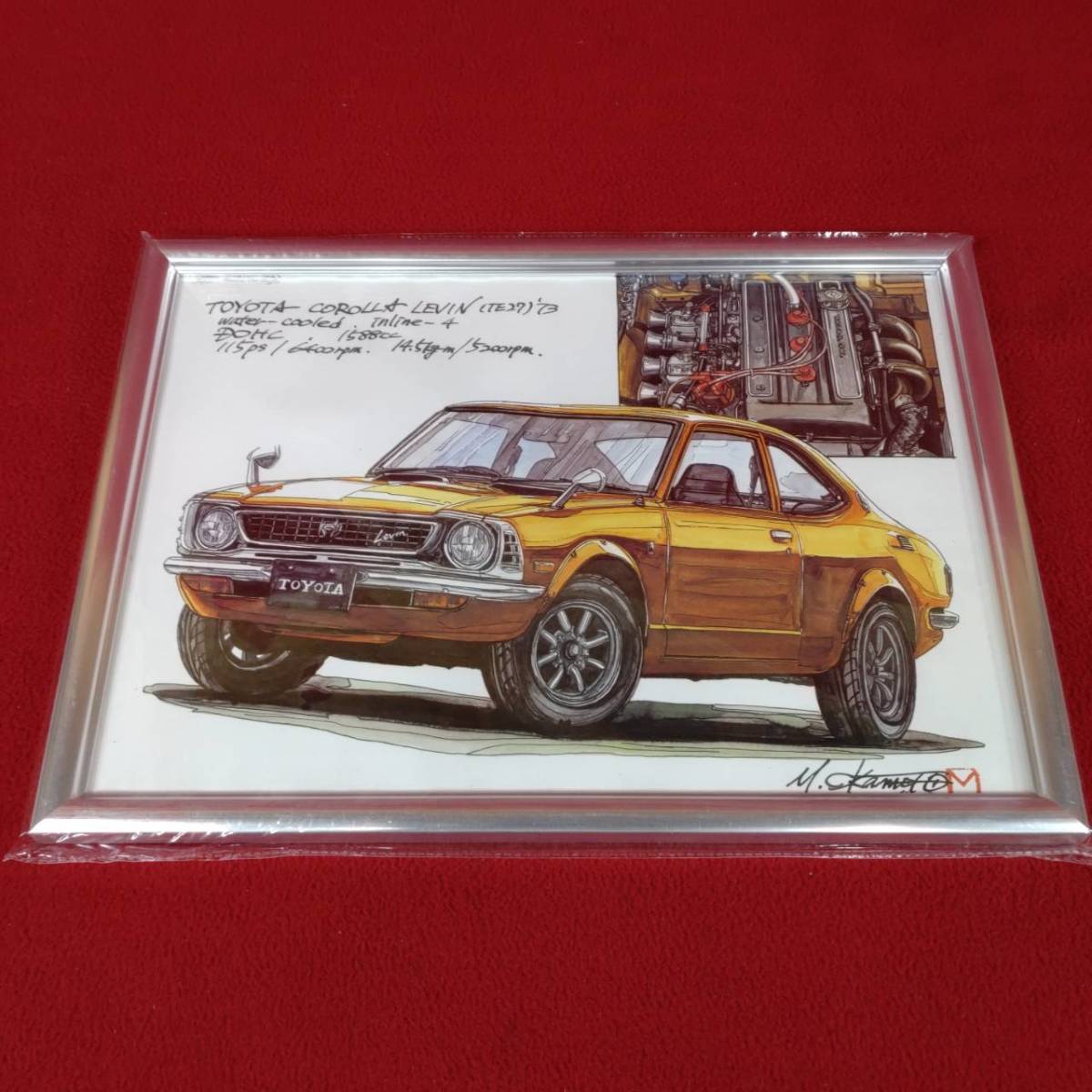 岡本正樹 M Okamoto イラストポスター トヨタ カローラレビン Te27 イラスト 国産車 旧車 自動車 額装 壁掛け インテリア 店舗 事務所 その他 売買されたオークション情報 Yahooの商品情報をアーカイブ公開 オークファン Aucfan Com
