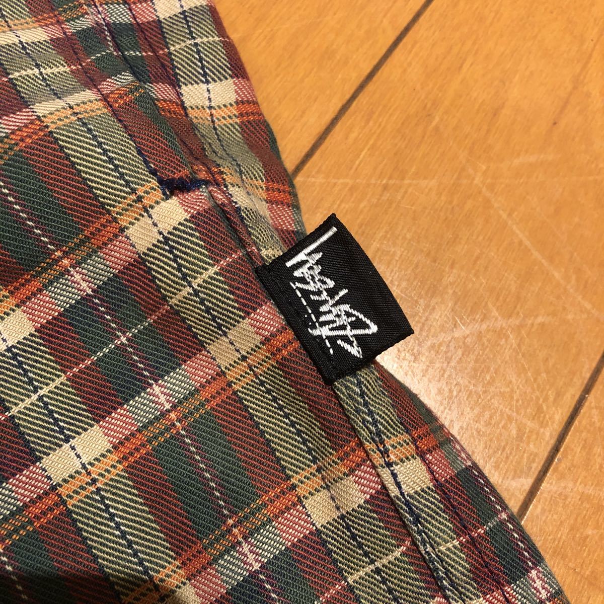 90s OLD STUSSY ステューシー ギンガムチェック シャツ USA製 中古