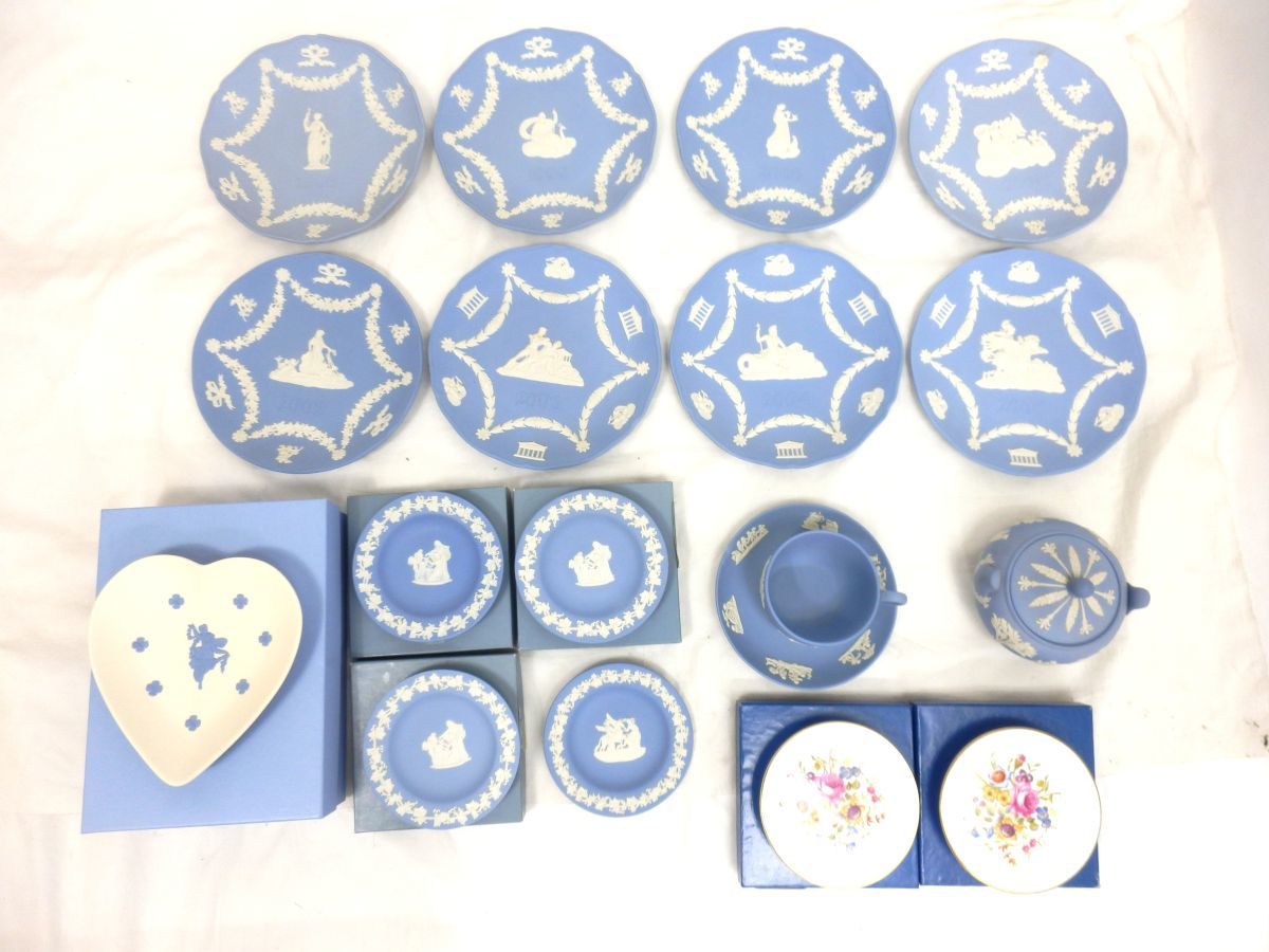 人気SALE，低価 1000円スタート 食器 計18点 WEDGWOOD ウェッジウッド ジャスパー ペールブルー/ROYAL WORCESTER ロイヤルウースター プレート 皿 等 C6003(ウェッジウッド)｜売買されたオークション情報、yahooの商品 ウェッジウッド