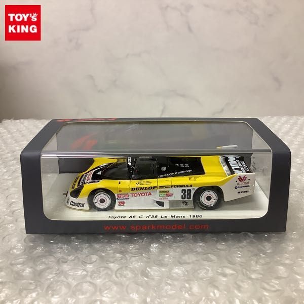 1円 スパーク 1/43 トヨタ 86 C Le Mans 1986 #38(レーシングカー)｜売買されたオークション情報、yahooの商品情報をアーカイブ公開 - オークファン レーシングカー