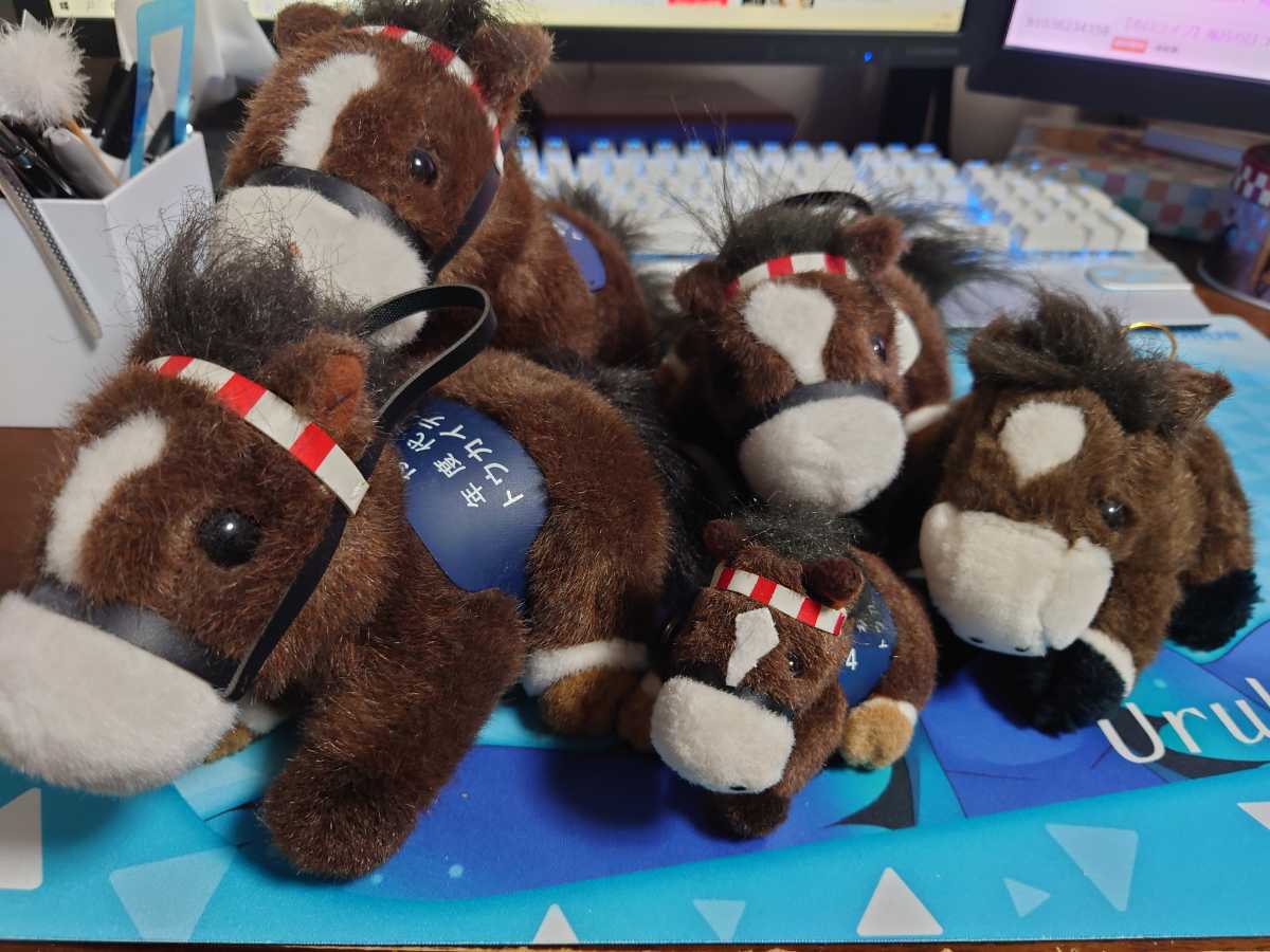 JRA】競走馬 AVANTI トウカイテイオー ぬいぐるみ、キーホルダー 5つ