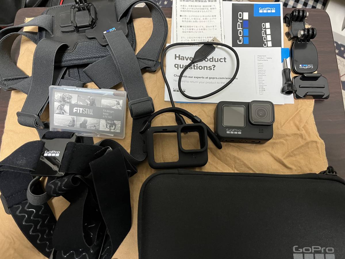GoPro ゴープロ HERO9 BLACK 美品　ヘッドストラップ　チェストハーネス付き