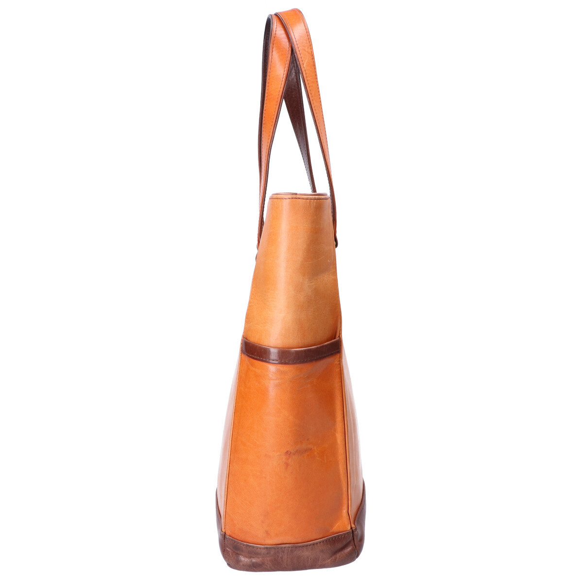 【1円】THE FLAT HEAD ザ・フラットヘッド ツートーンレザー トートバッグ ブラウン/ダークブラウン メンズ FLAT THE HEAD DOUBLE レザーブレスレット FN-WLN1-4S