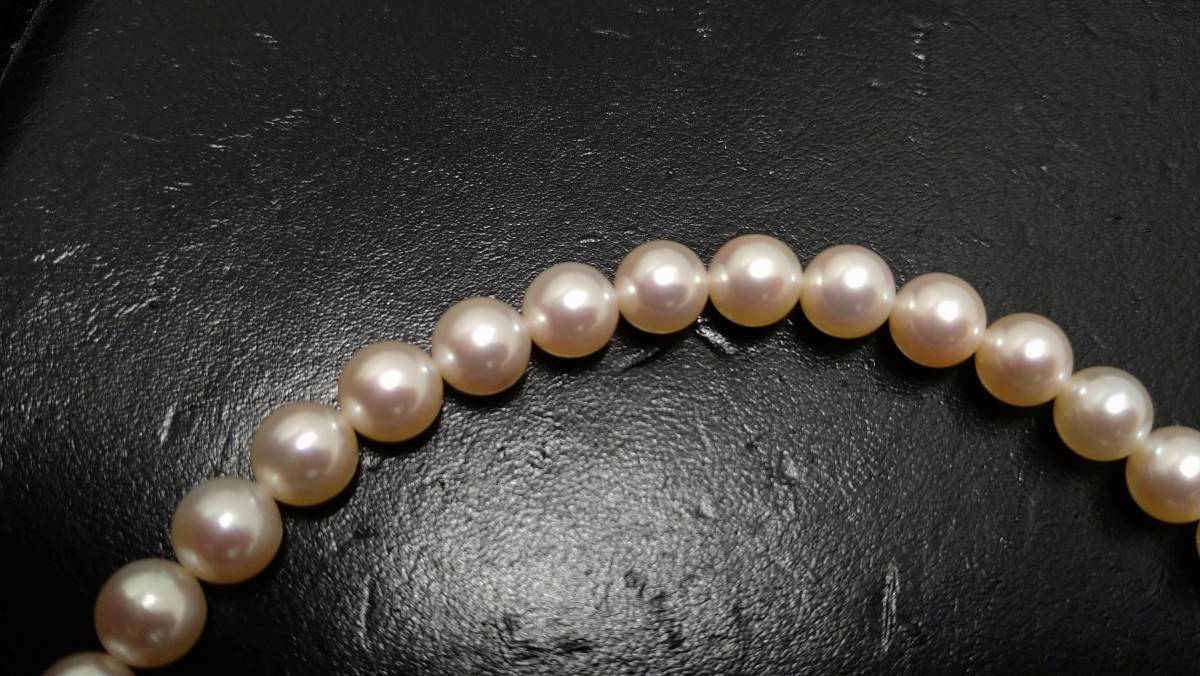 74218☆花珠真珠 SVネックレス(6.5-7.0mm) K14WG イヤリング(7.0-7.5mm 