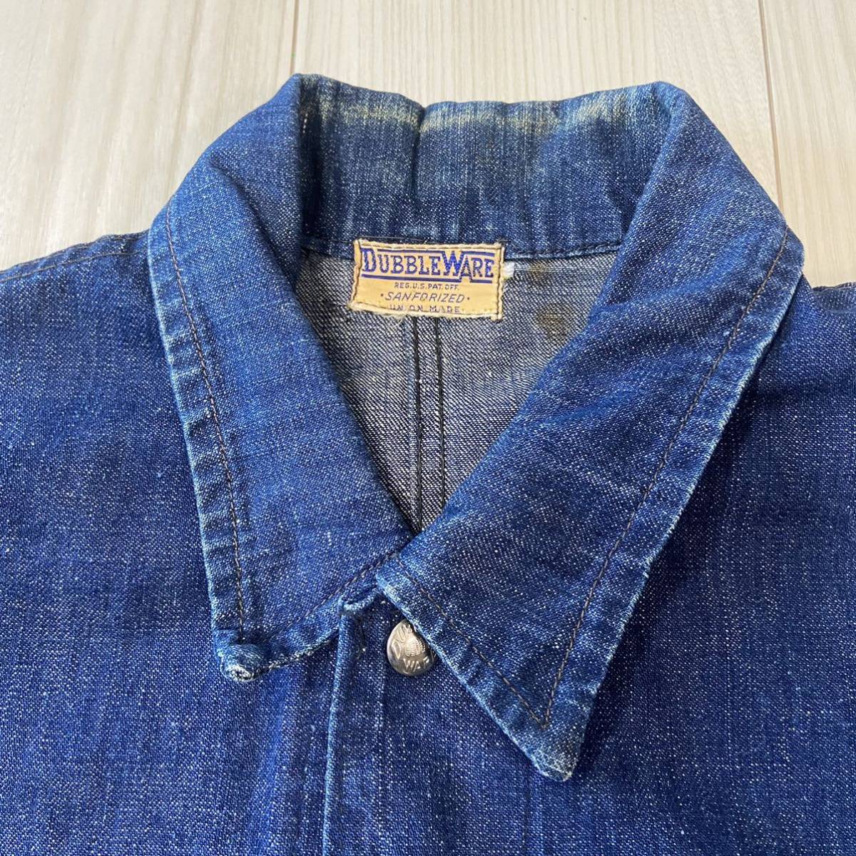 濃紺】40s50s60s DOUBLE WARE デニムカバーオール ビンテージ vintage